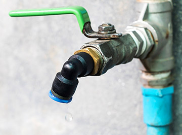 Water faucet stock image